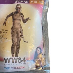 Wonder Woman the Cheetah Adult Costume NEW Medium 8-10 Bodysuit W/ Tail